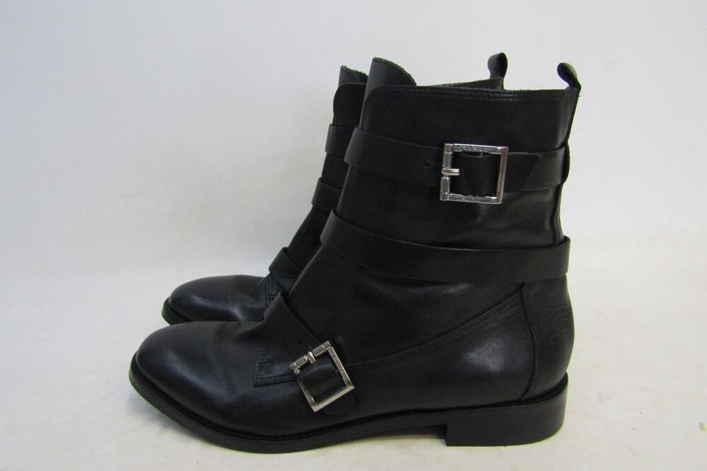 IVANKA TRUMP Womens Size 11 M Black Leather Zip Ankle Fashion Boots Booties